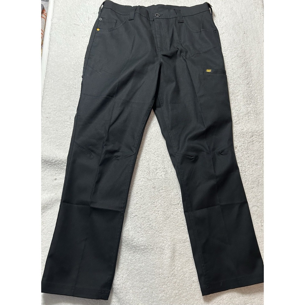 Caterpillar Men's Black 36 x 30 Stretch Canvas Straight Fit Utility Pants (I3)